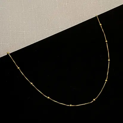 GARGANTILHA VENEZIANA COM BOLINHAS REPLICA OURO 40CM